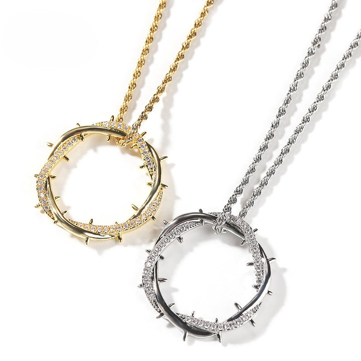 Radiant Edge Pendant Necklace