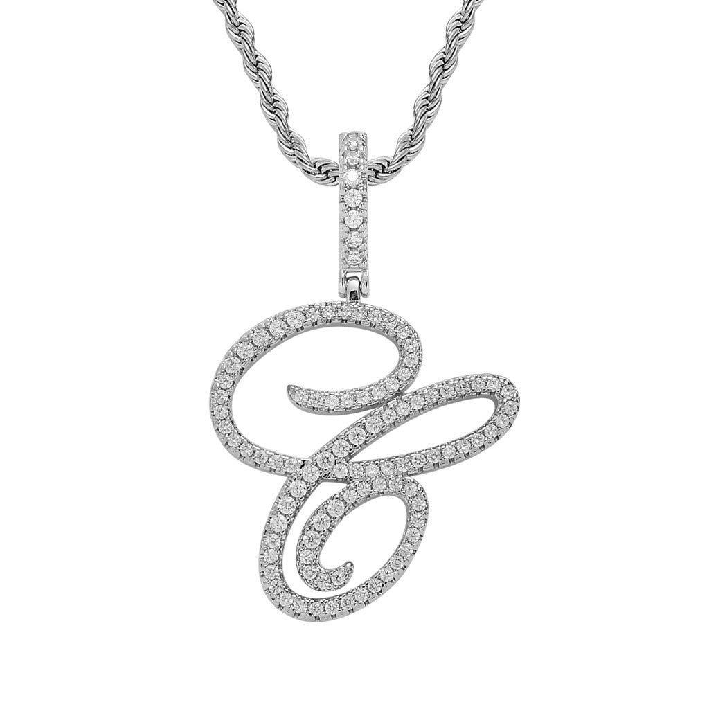 Personalized Letter Zircon Pendant Necklace