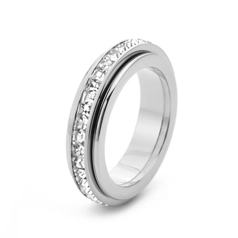 Rotating Zircon Ring