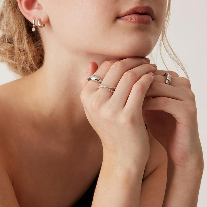 Crisscross Sparkle Ring