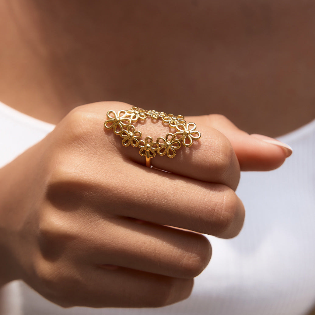 Openwork Woven Wide Ring