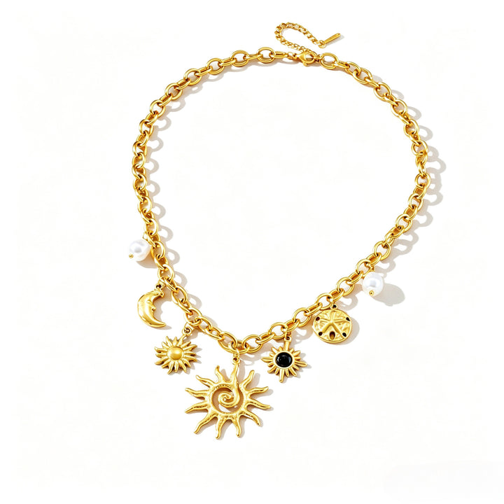 Celestial Sun Moon Necklace