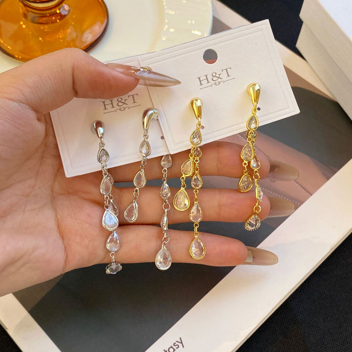 Teardrop Crystal Dangle Earrings