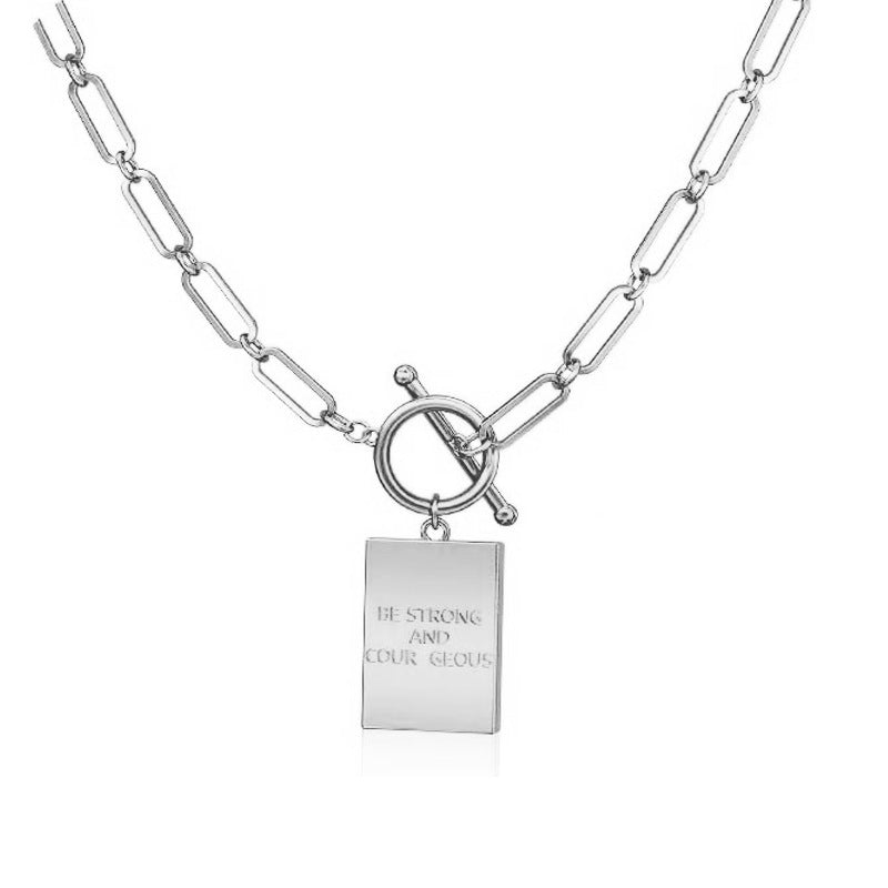 Cross Toggle Pendant Necklace