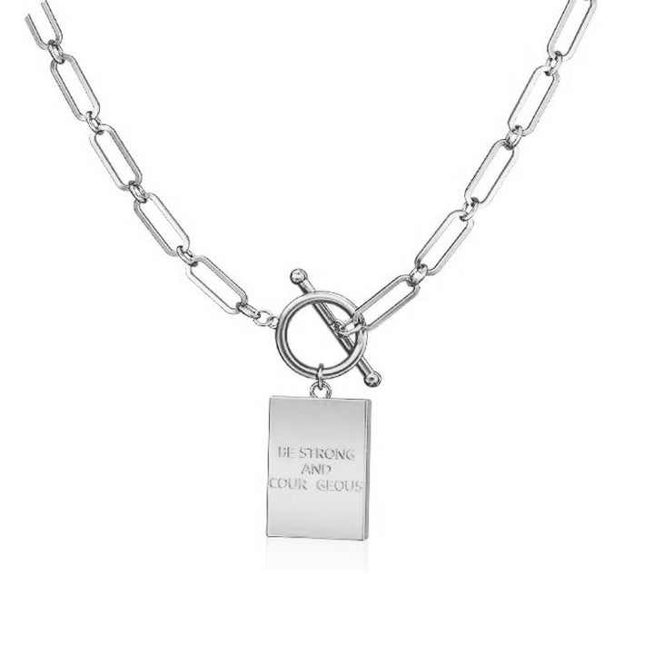 Cross Toggle Pendant Necklace