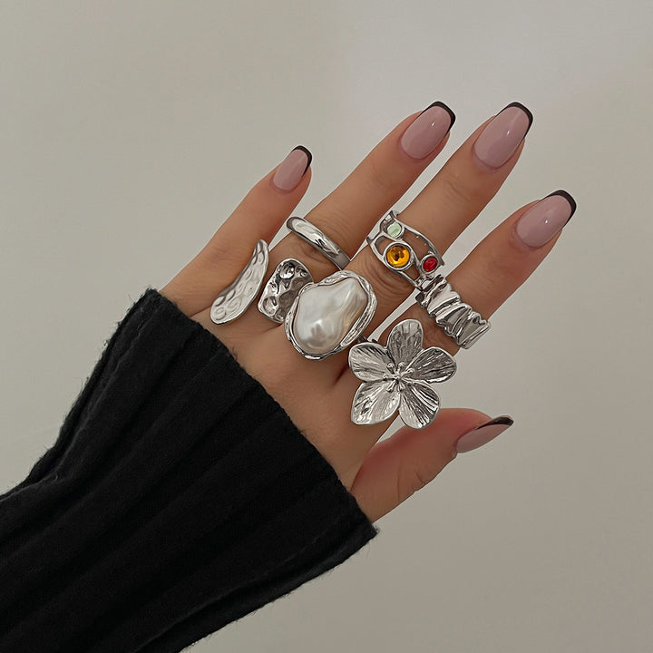 Artistic Irregular Adjustable Ring Collection