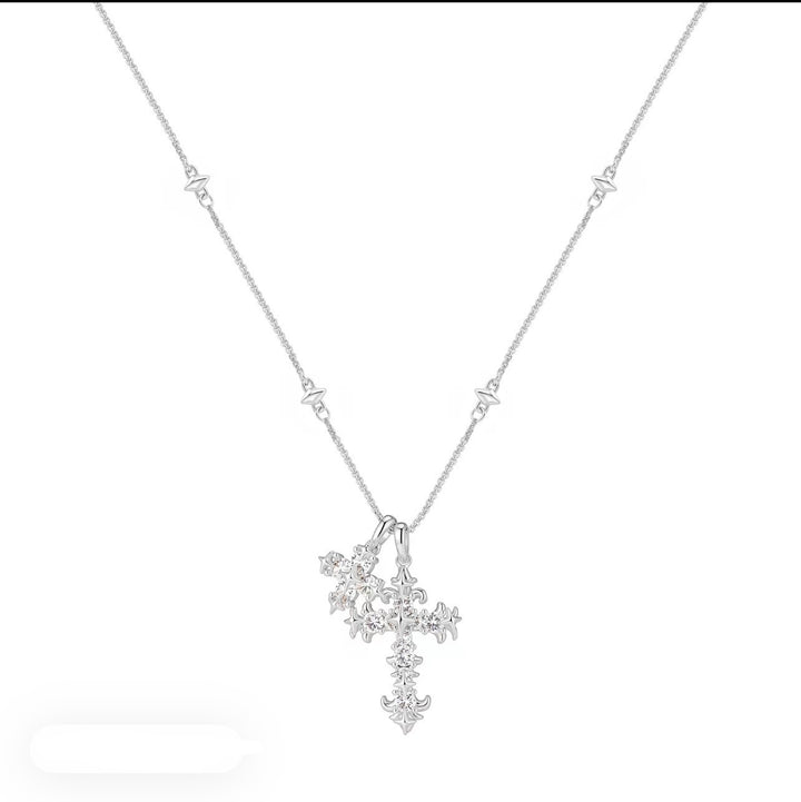 Celestial Cross Zircon Necklace