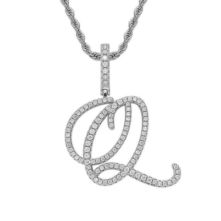 Personalized Letter Zircon Pendant Necklace