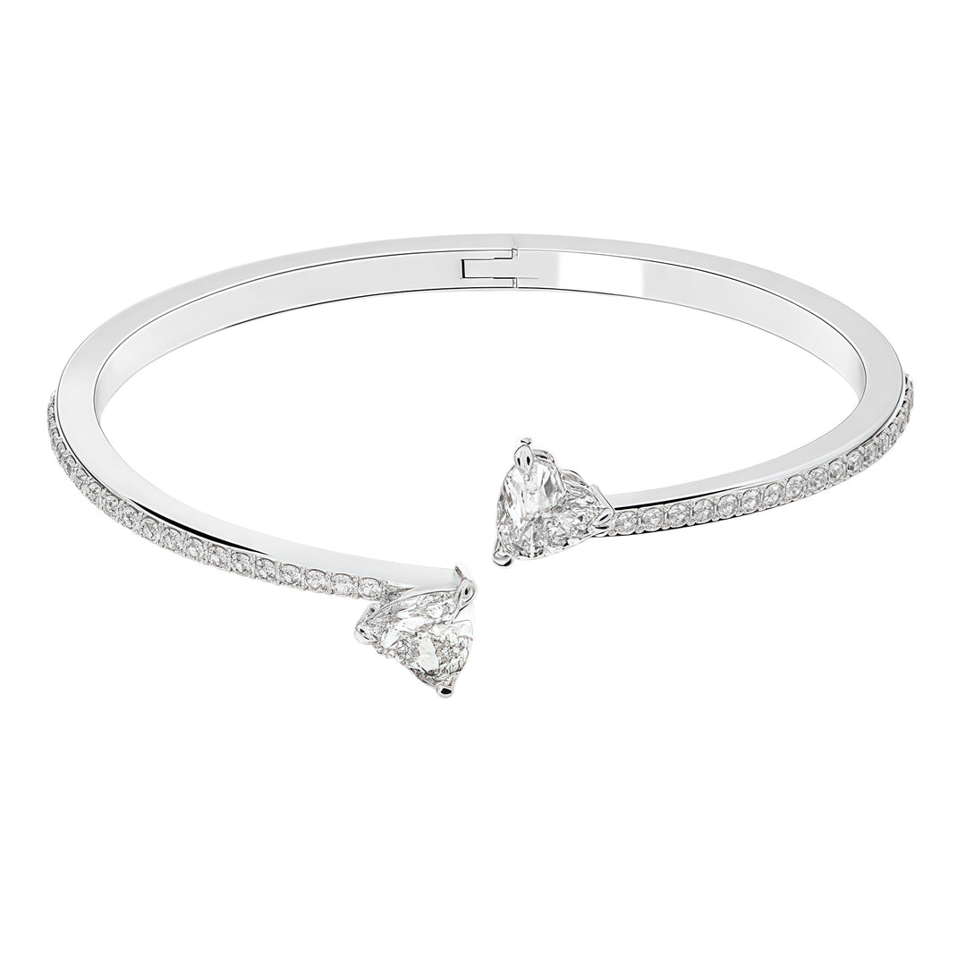 Heart Crystal Cuff Bracelet Set