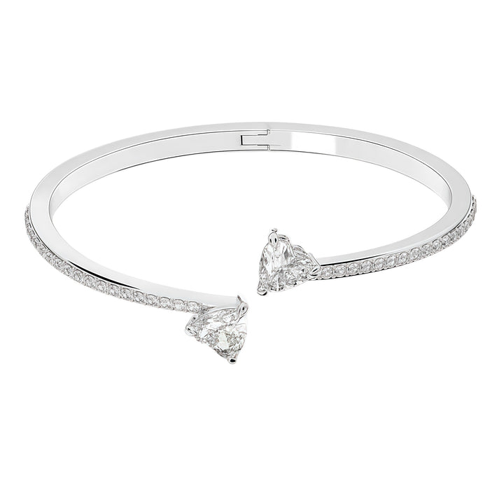 Heart Crystal Cuff Bracelet Set