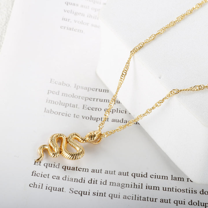 Serpent Snake Pendant Necklace