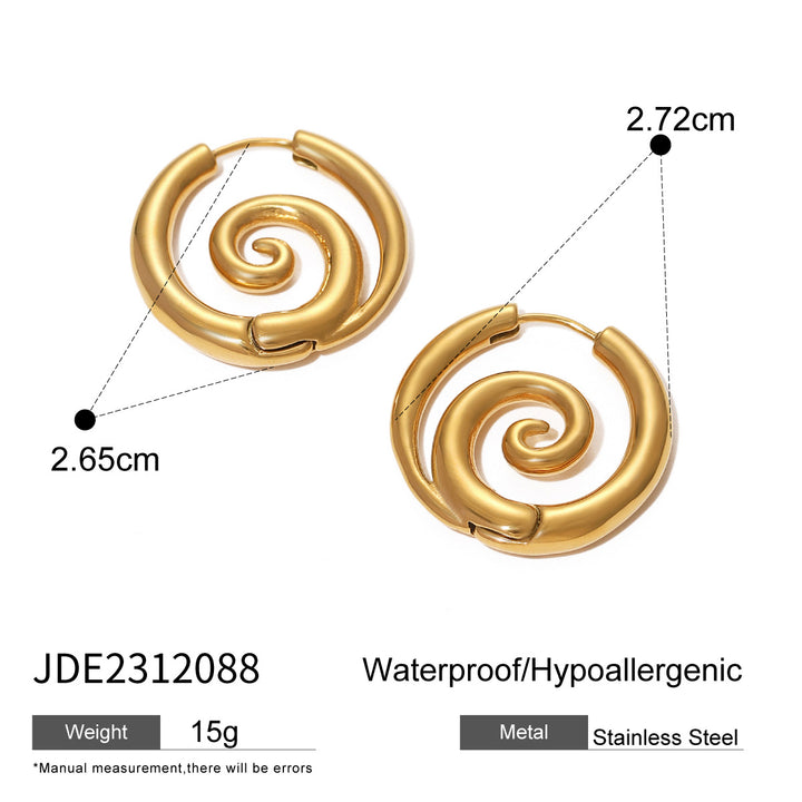 Sculptural Spiral Hoop Earrings