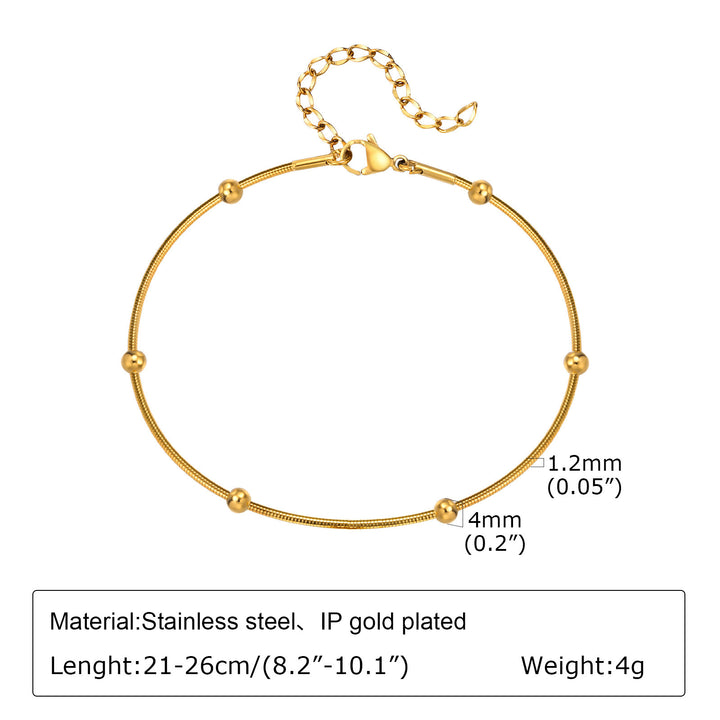 Beaded Minimalist Chain Anklet
