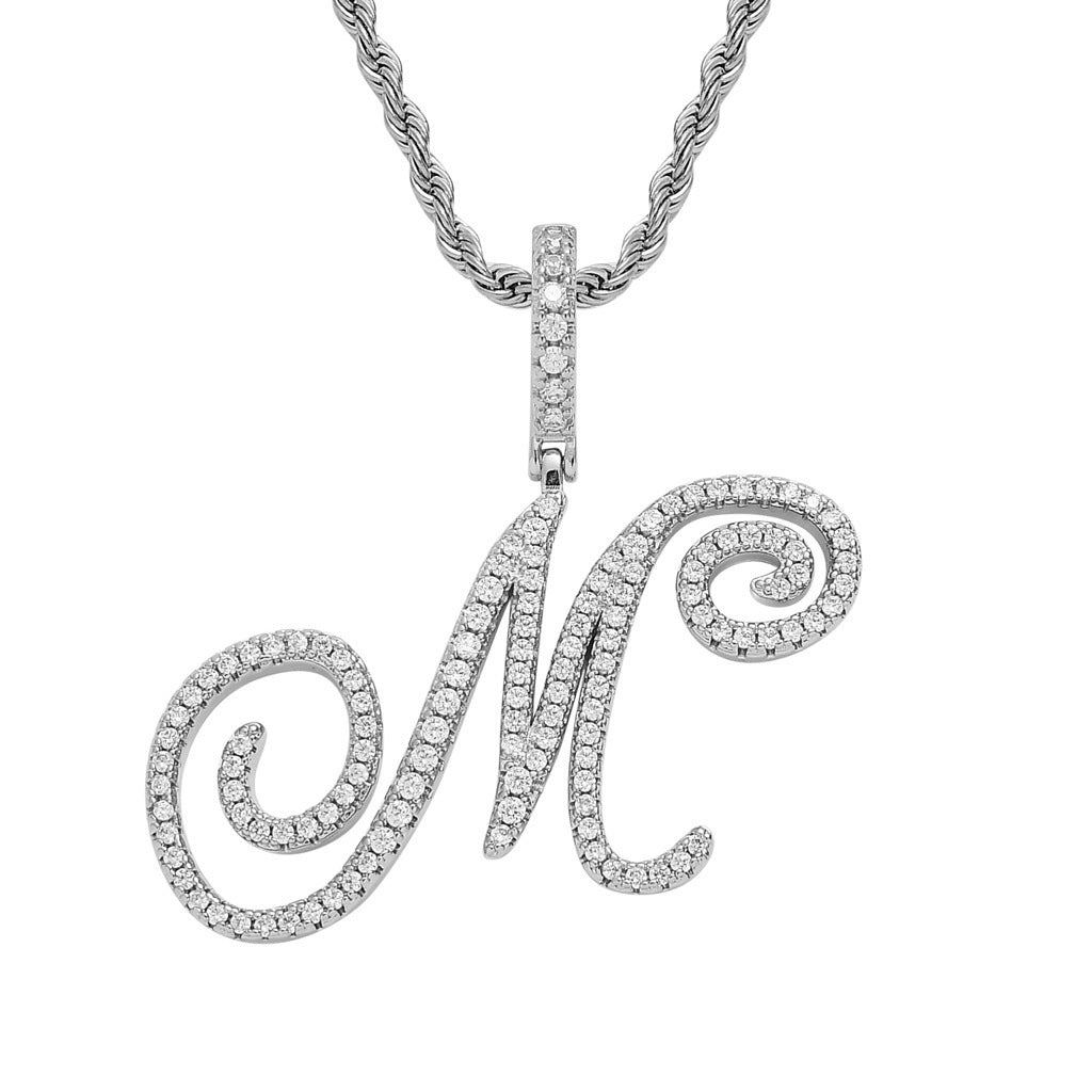 Personalized Letter Zircon Pendant Necklace
