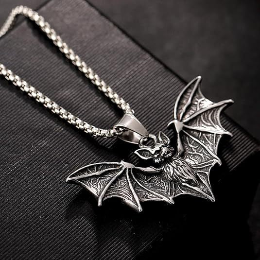 Gothic Bat Pendant Necklace