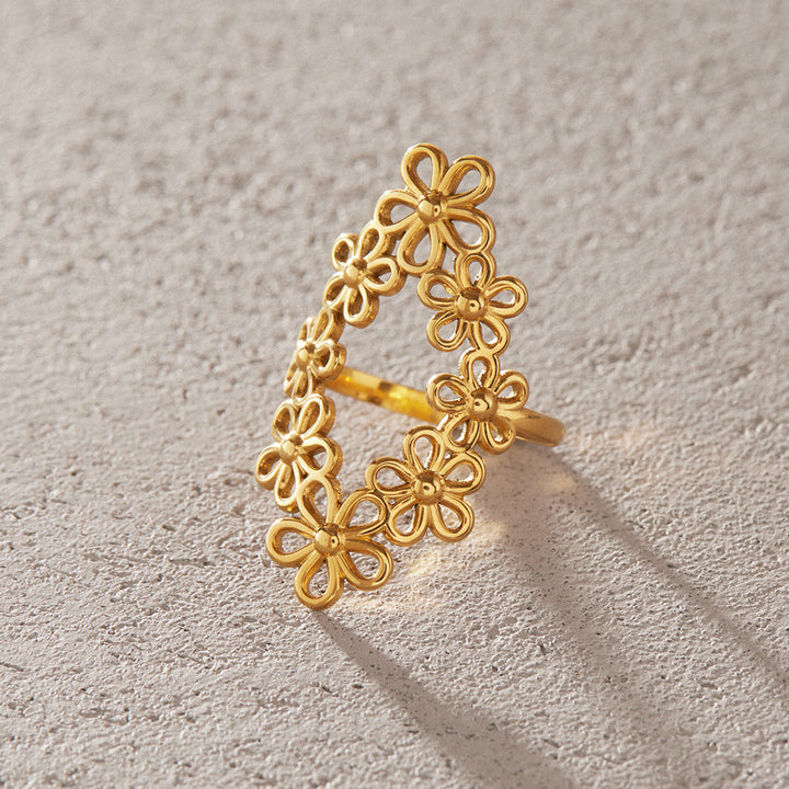 Openwork Woven Wide Ring