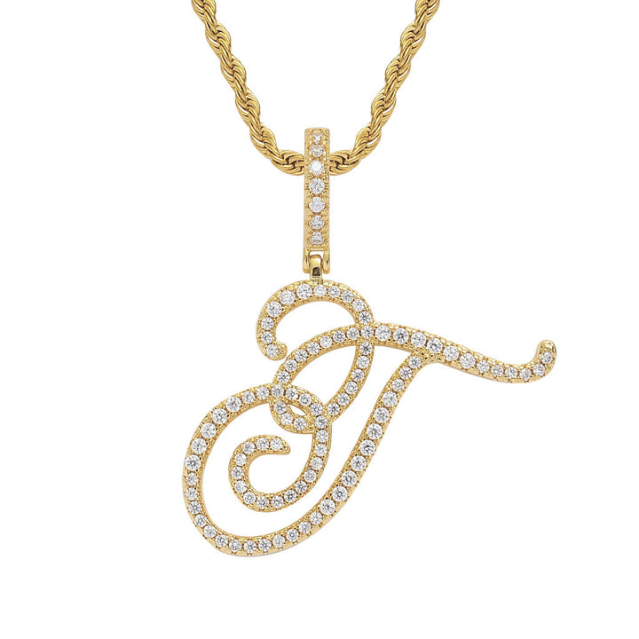 Personalized Letter Zircon Pendant Necklace