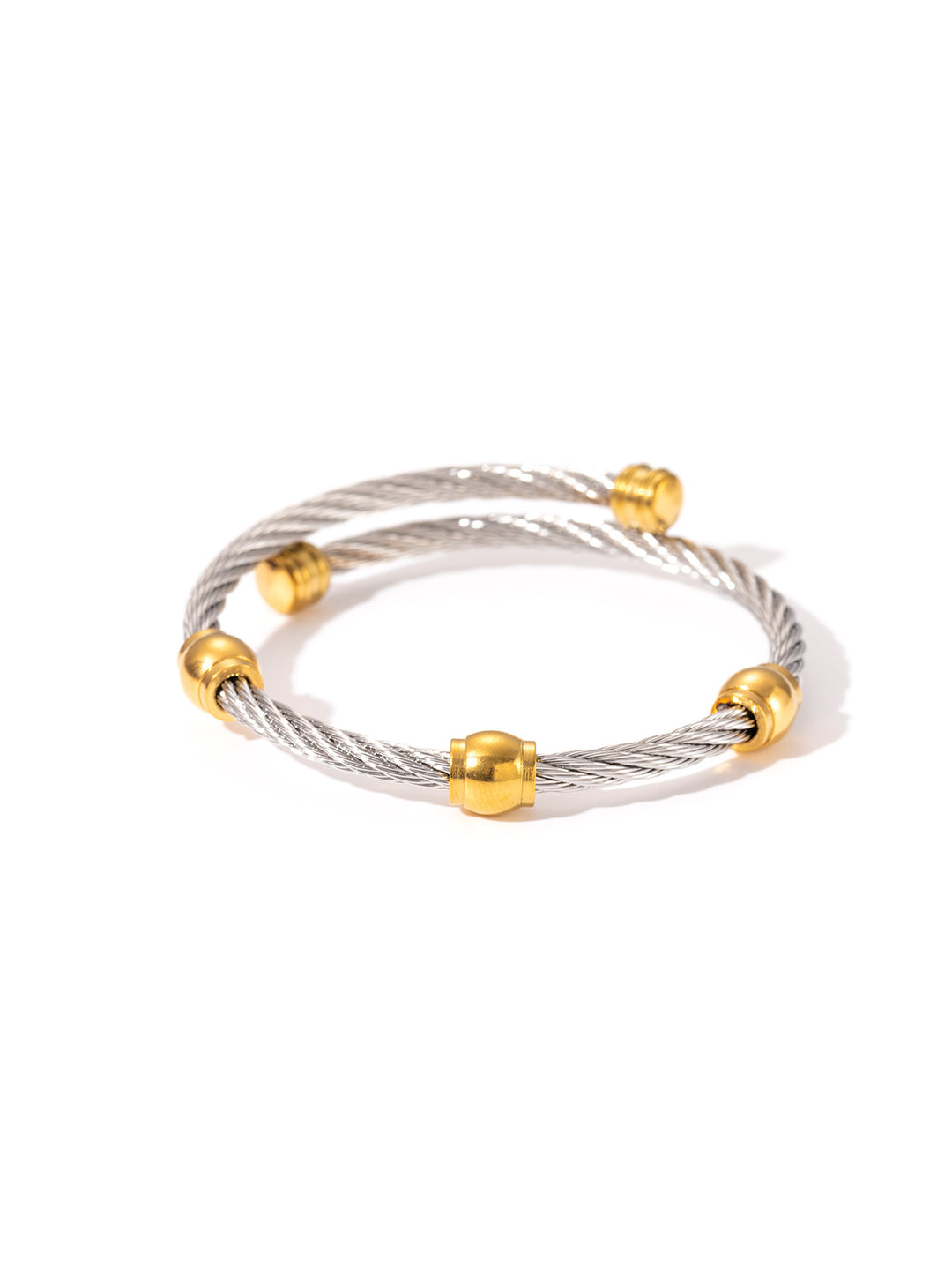 Stainless Steel Cable Cuff Bracelet
