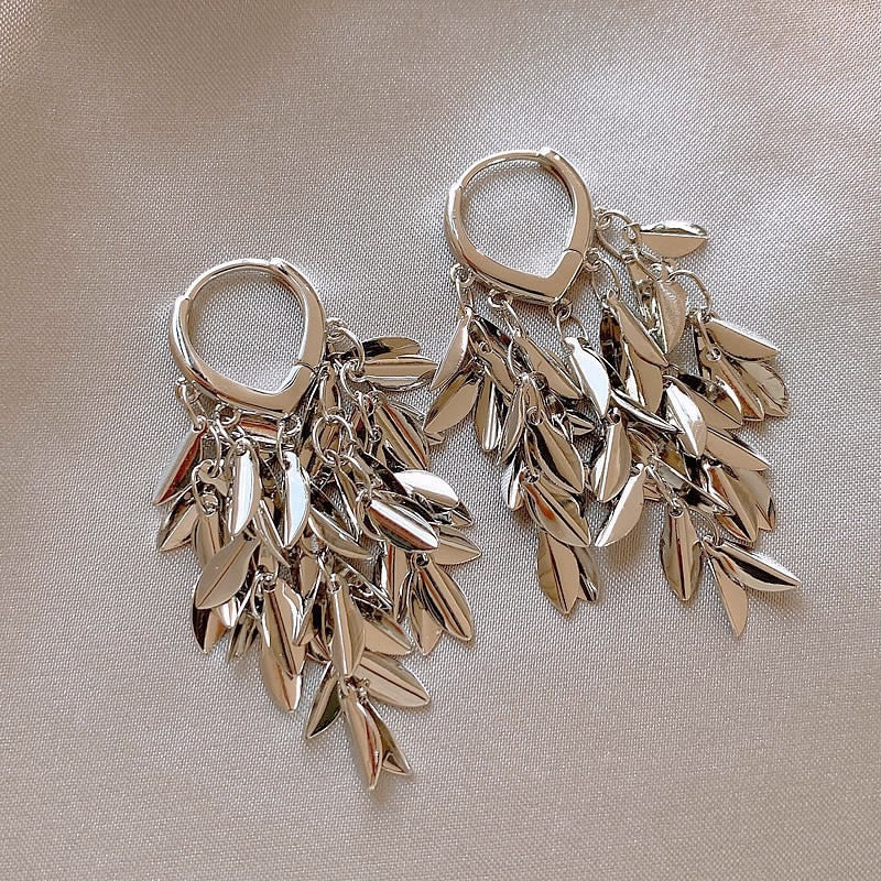 Leaf Cascade Statement Earrings