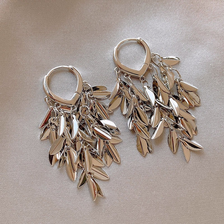 Leaf Cascade Statement Earrings