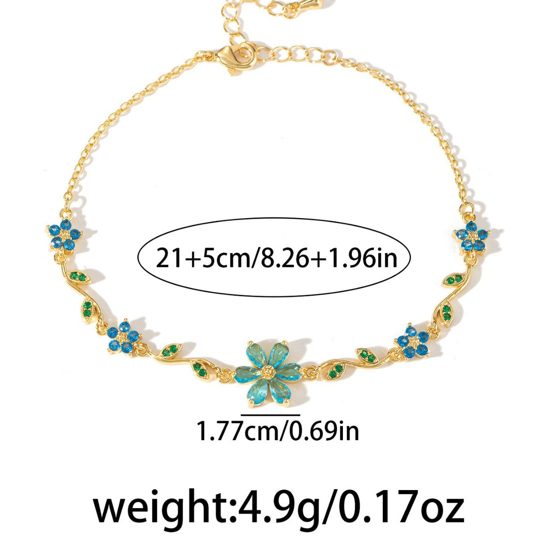 Multicolor Floral Zircon Bracelet