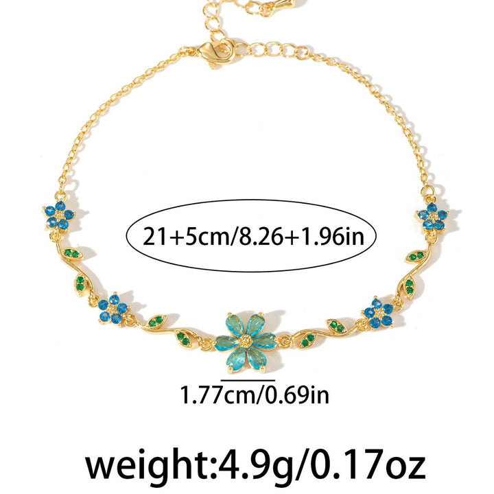 Multicolor Floral Zircon Bracelet