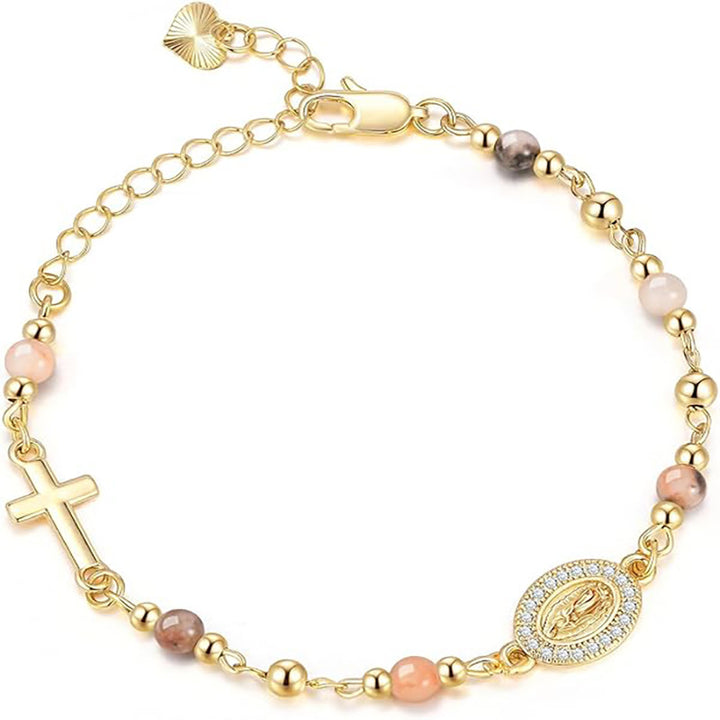 Cross Charm Beaded Bracelet