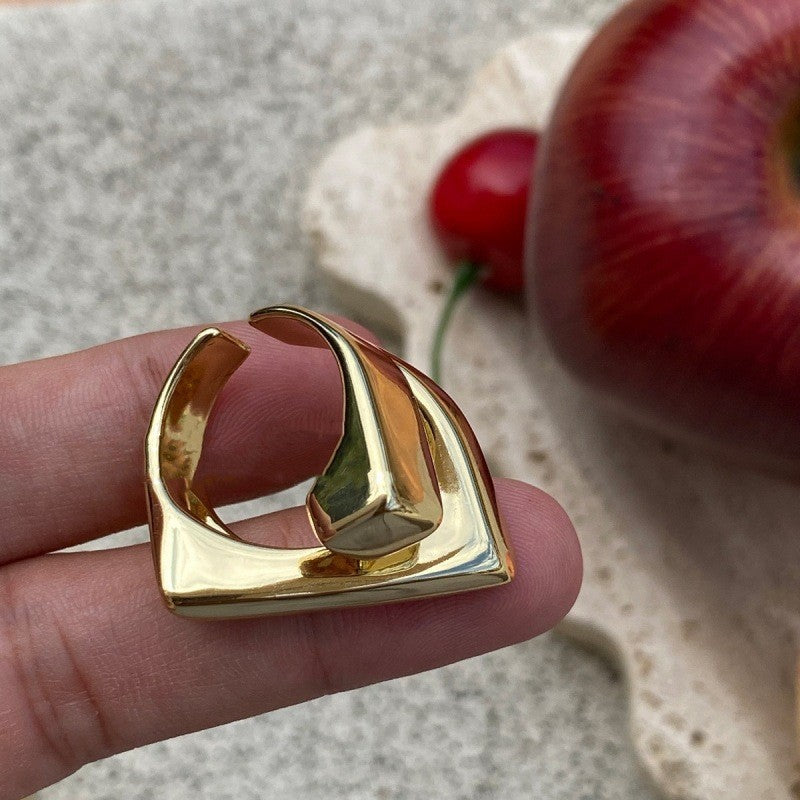 Modern Geometric Adjustable Ring
