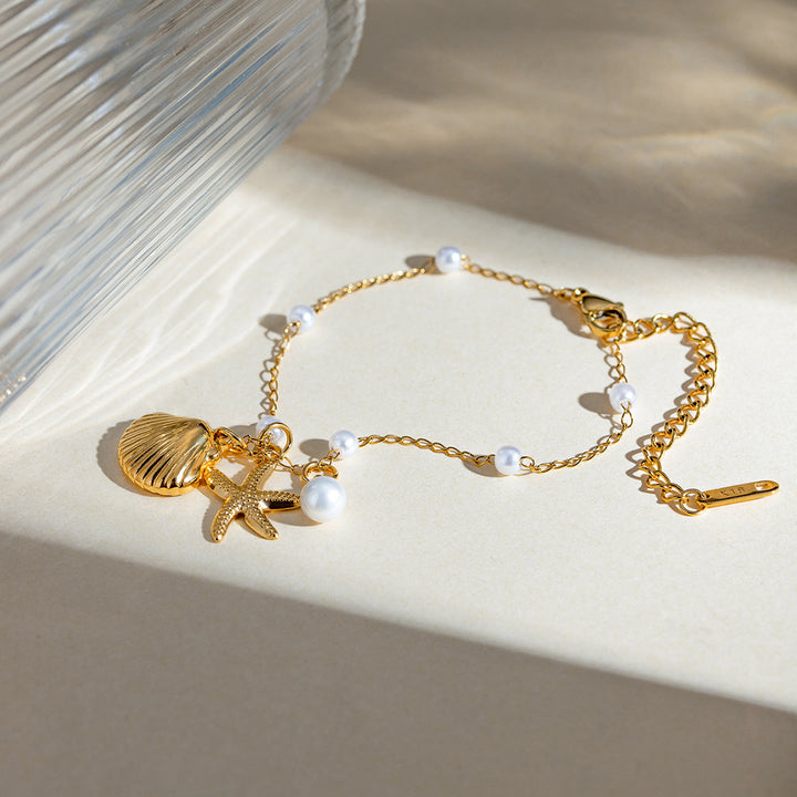 Ocean Charm Pearl Bracelet