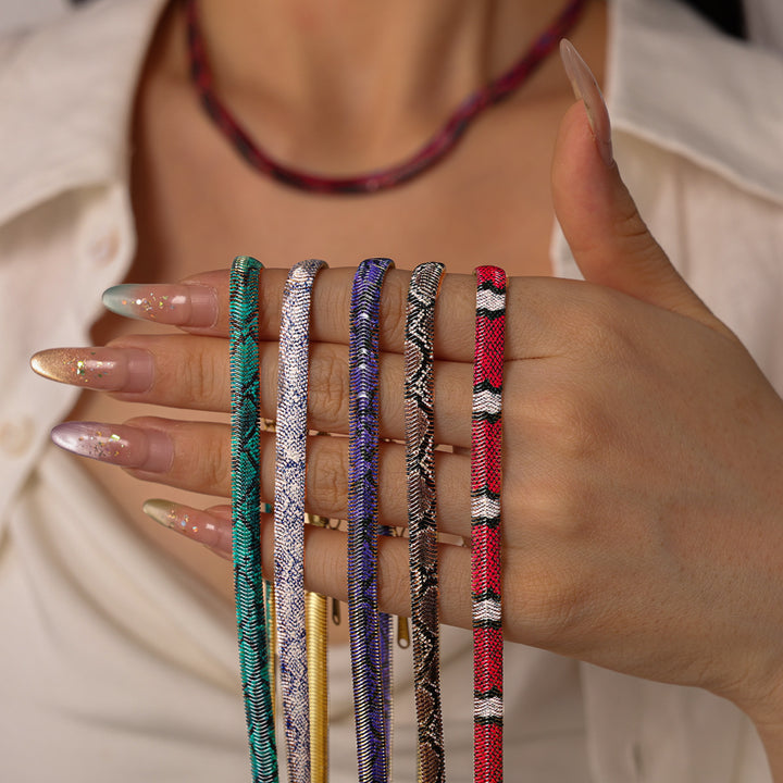 Colorful Snake Chain Necklace