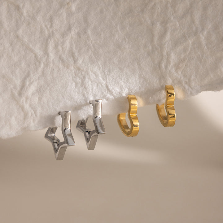 Heart &amp; Star Hoop Earrings