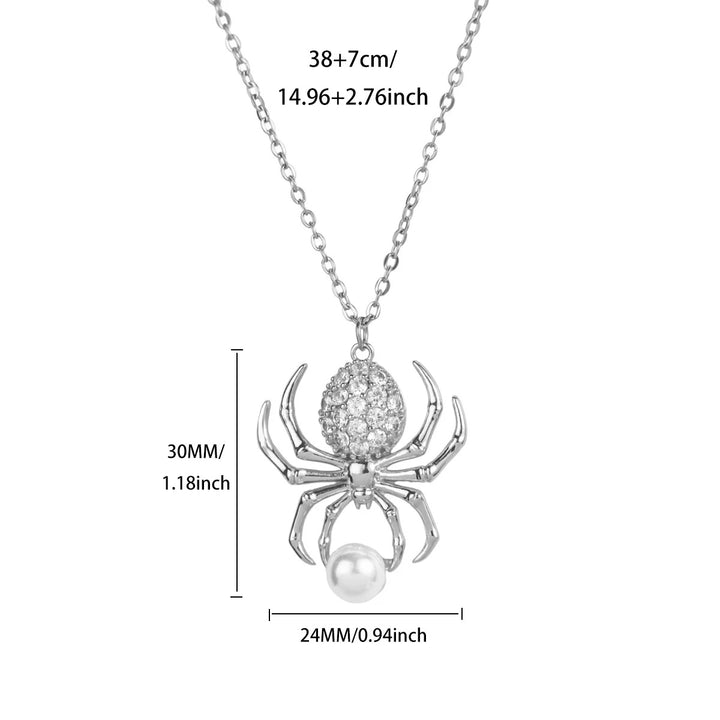 Crystal Spider Pendant Necklace