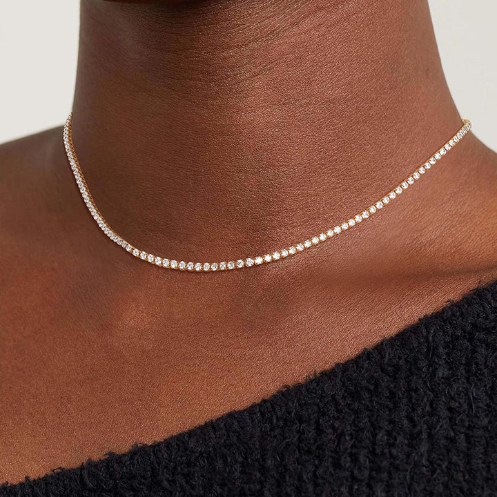 Crystal Tennis Choker Necklace