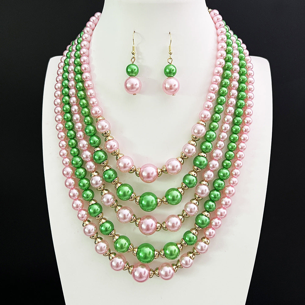Pearl Elegance Multi-Strand Jewelry Set
