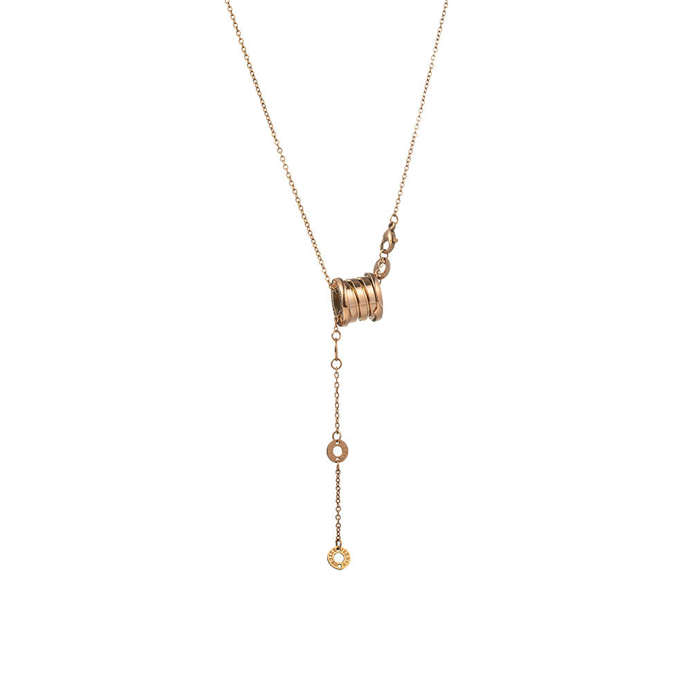 Gold Orbit Ring Necklace