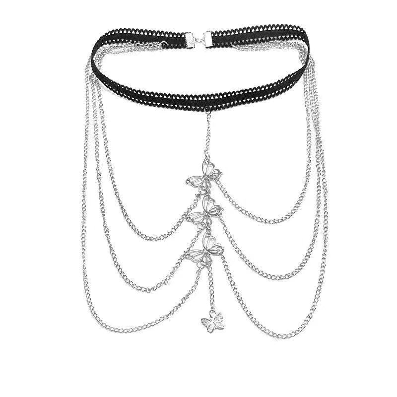 Butterfly Lace Thigh Chain