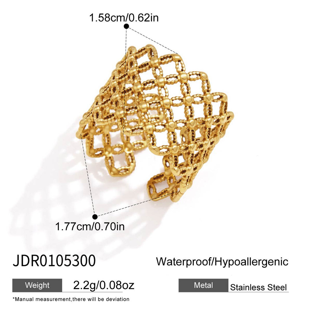 Openwork Woven Wide Ring