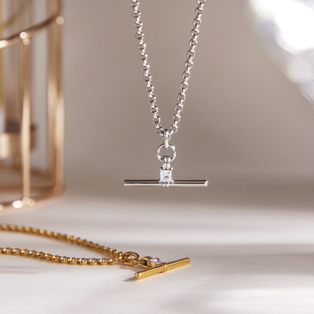 Talia T-Bar Pendant Necklace