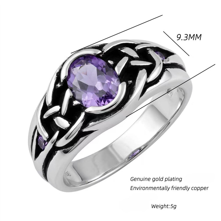 Celtic Knot Gemstone Ring