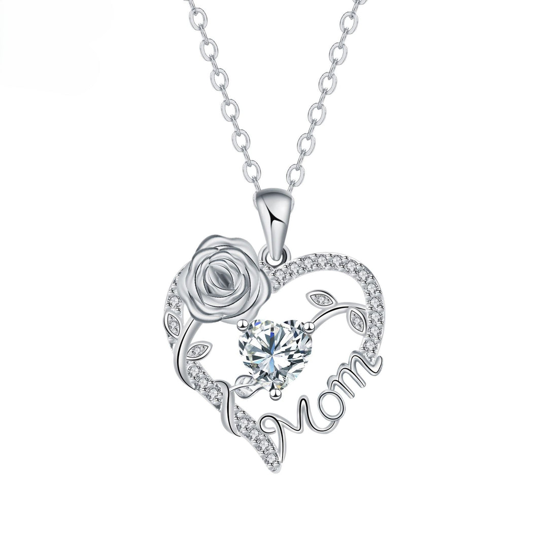 Rose Heart Love Pendant Necklace