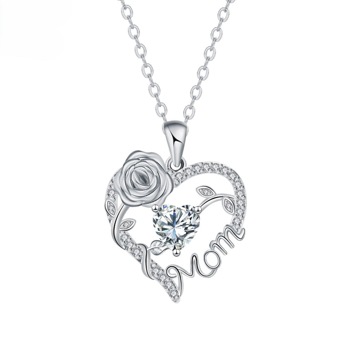 Rose Heart Love Pendant Necklace