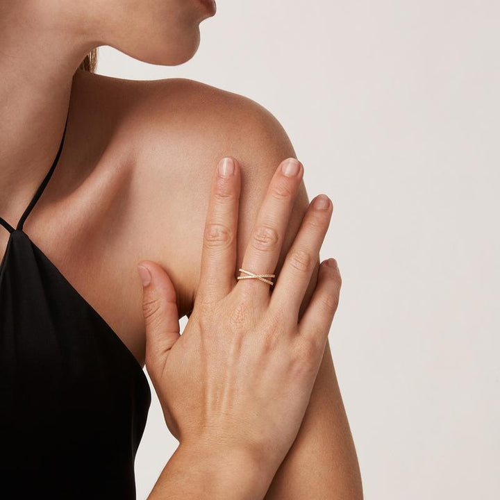 Crisscross Sparkle Ring