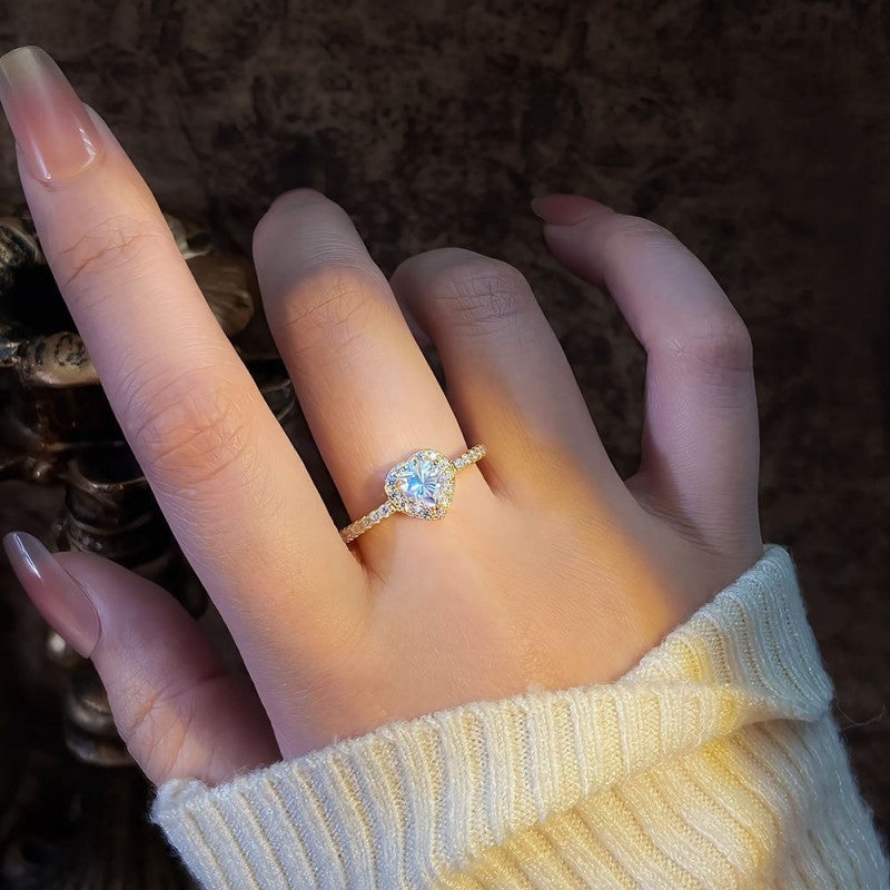 Heart Zircon Ring