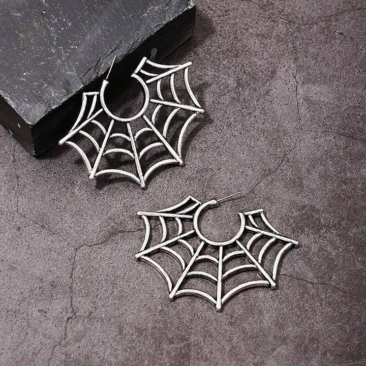 Spider Web Hoop Earrings