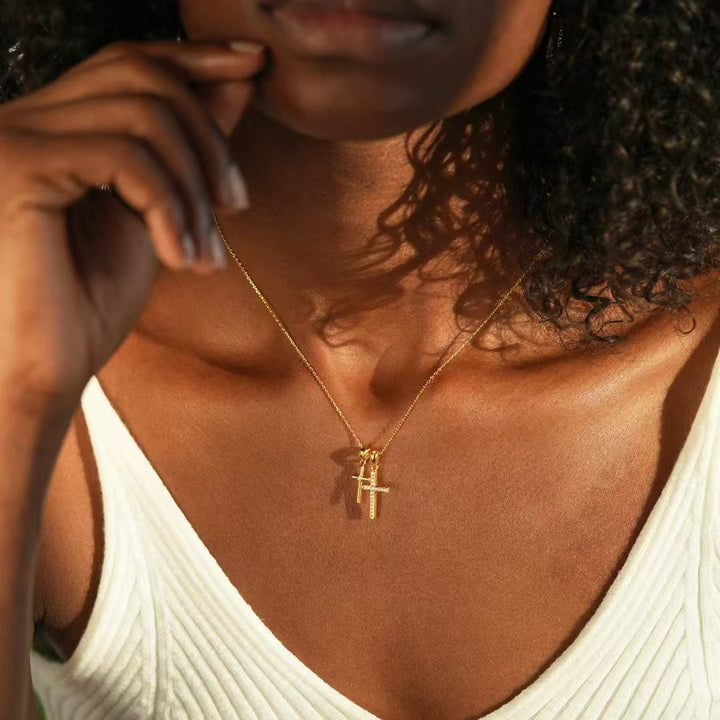 Minimal Cross Pendant Necklace