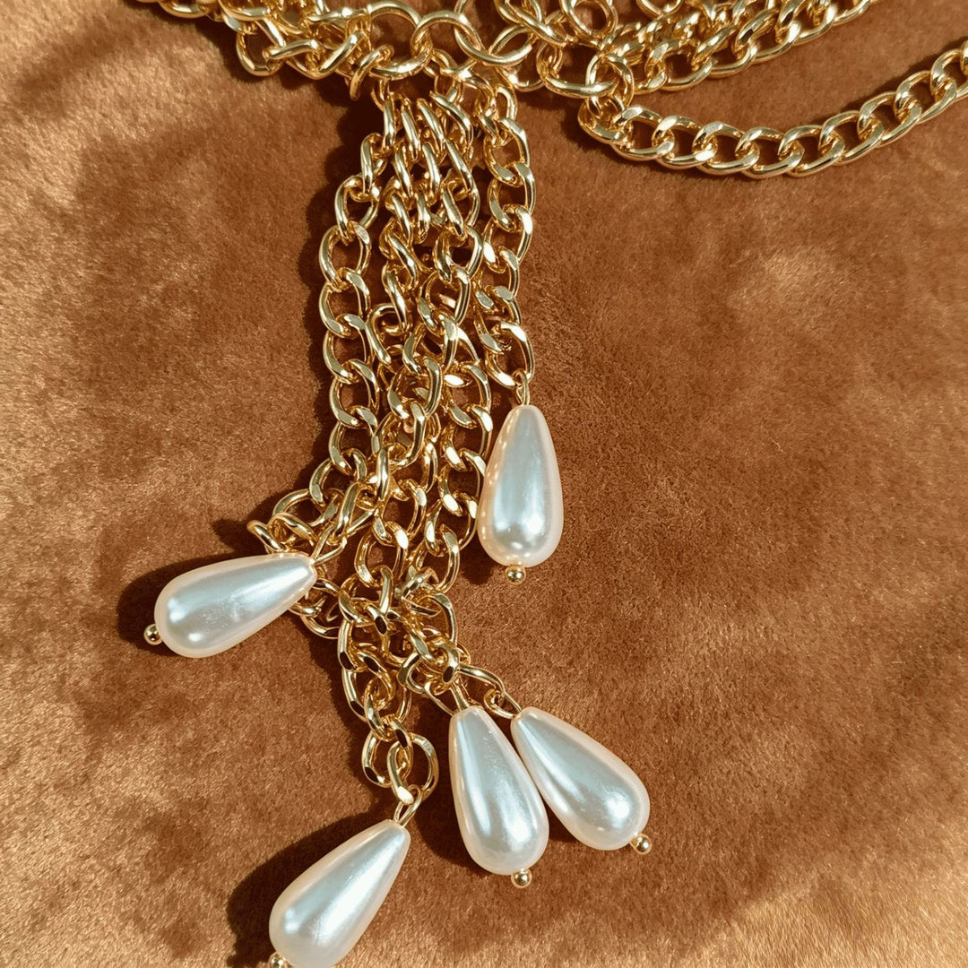 Pearl Drop Chain Waist Belt