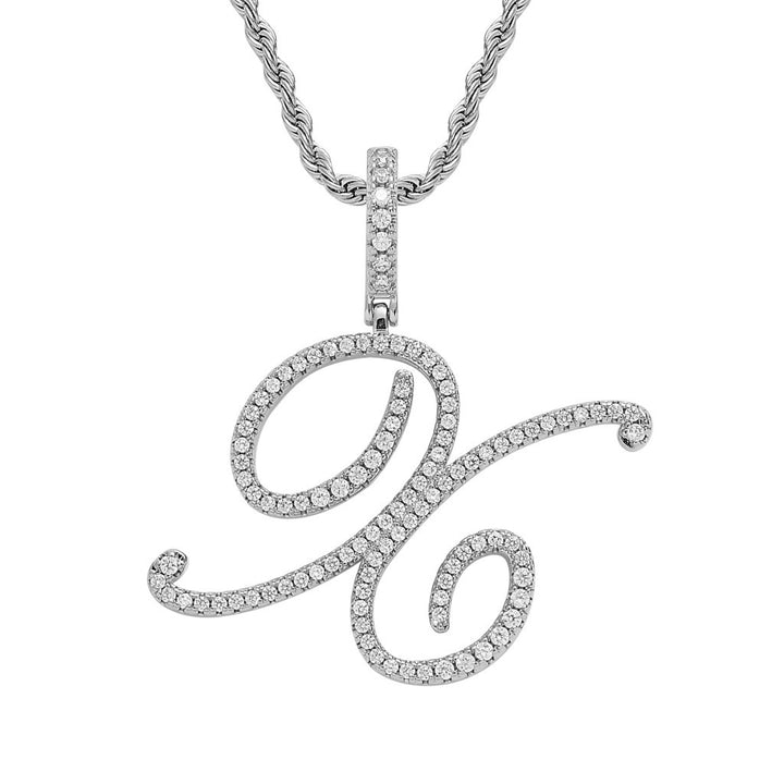 Personalized Letter Zircon Pendant Necklace