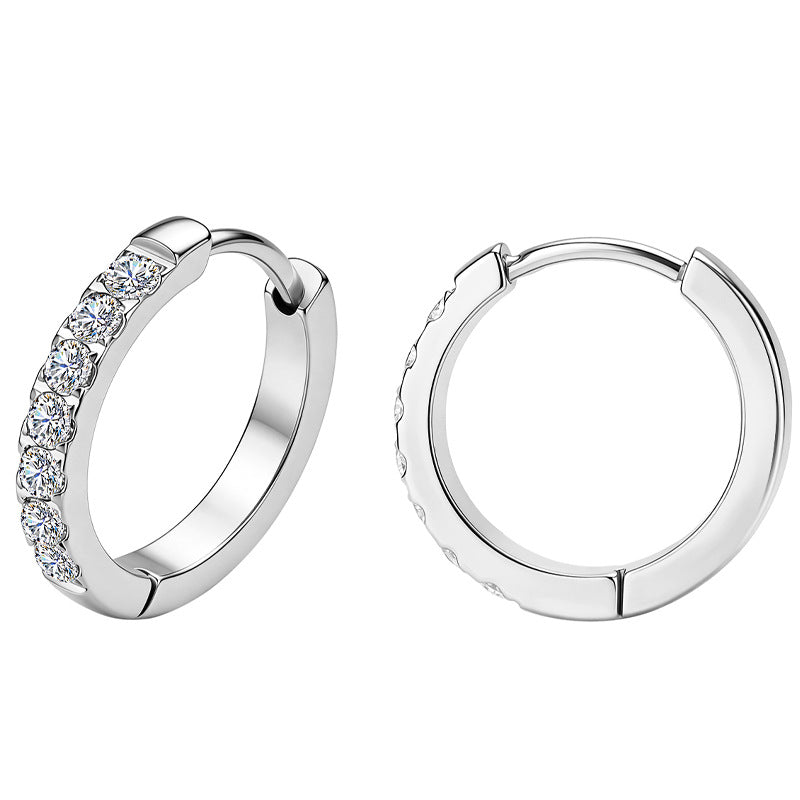 Pavé Zirconia Hoop Earrings