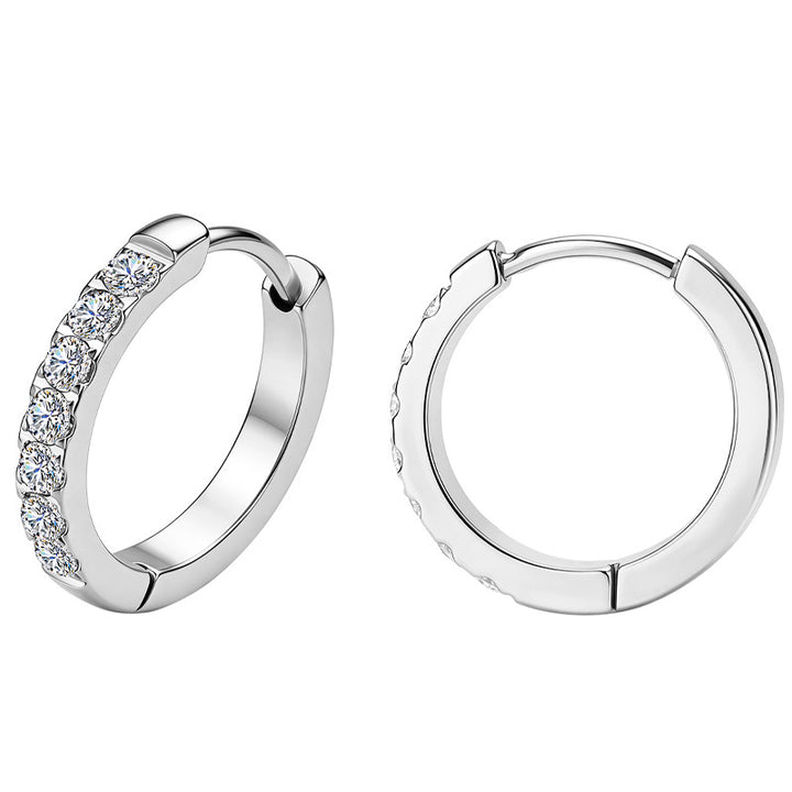 Pavé Zirconia Hoop Earrings