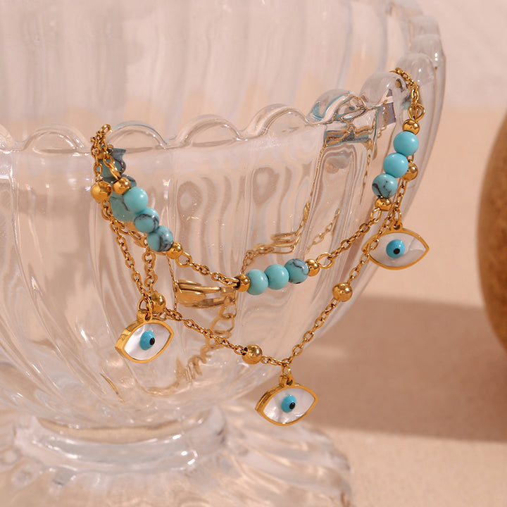 Evil Eye Beaded Anklet
